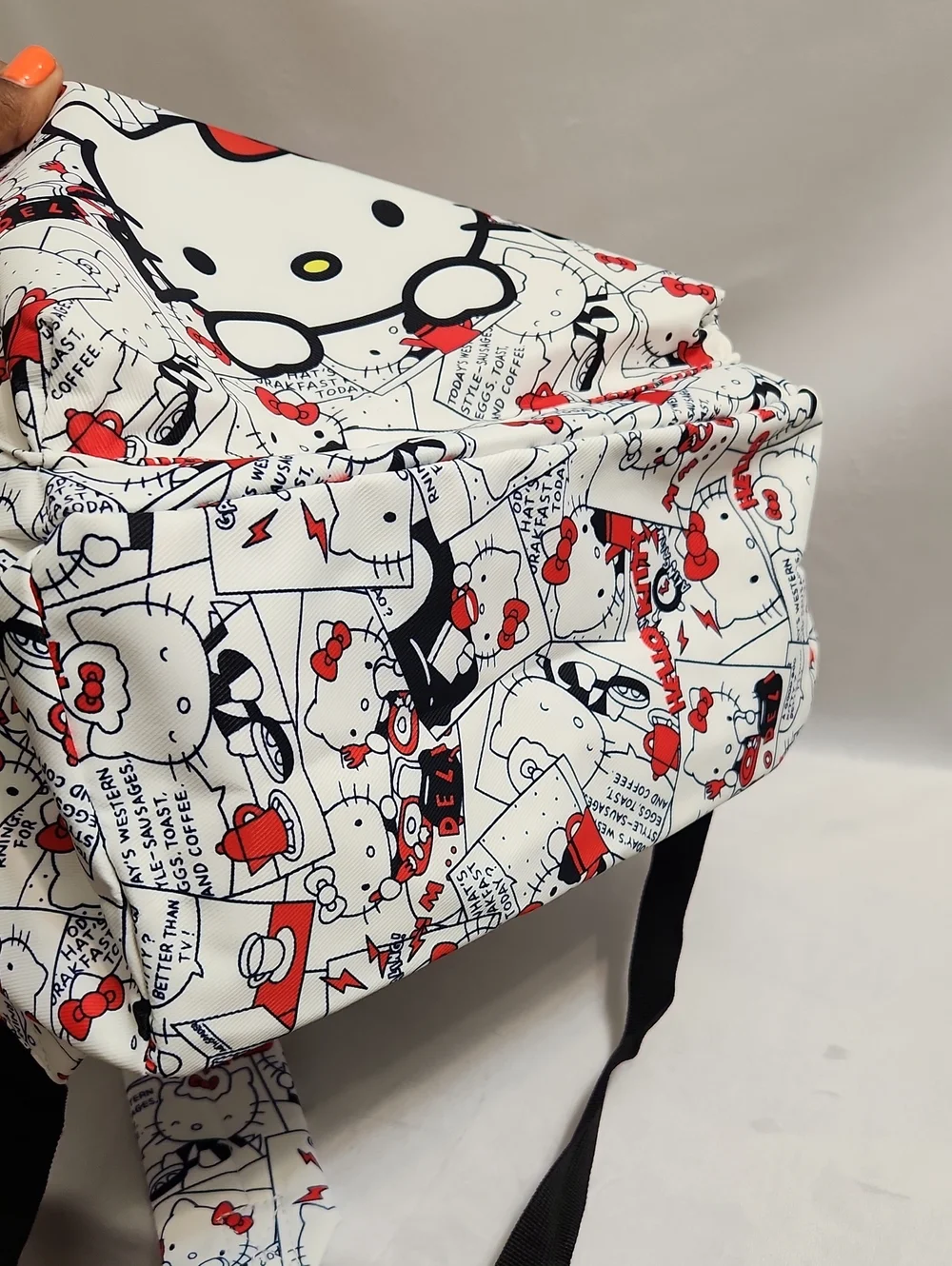 Hello Kitty All-over Print Red White Backpack